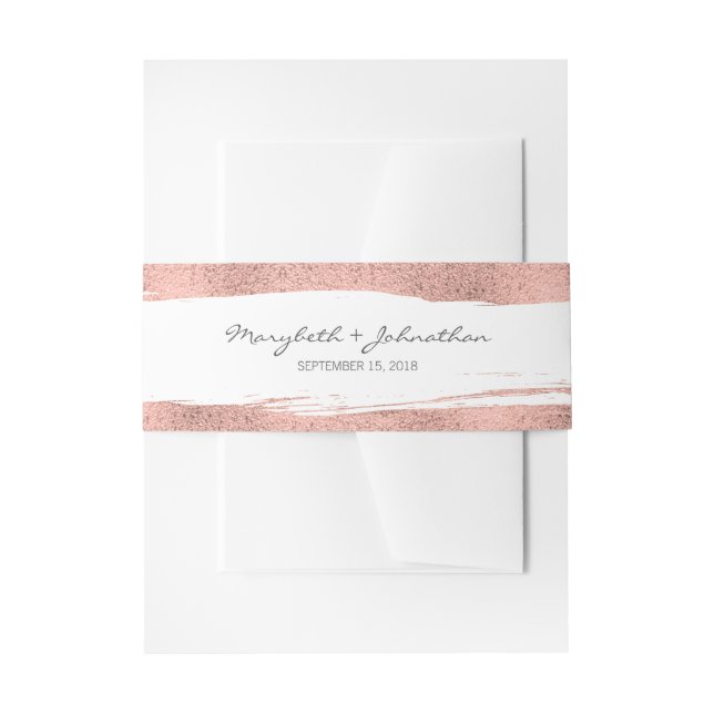 Moderne Rose Gold Wedding Einladung Bengle Band (Vorderseite Beispiel)