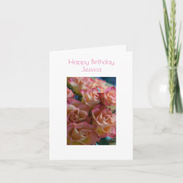Moderne Rose Happy Birthday Personalizable Card Karte