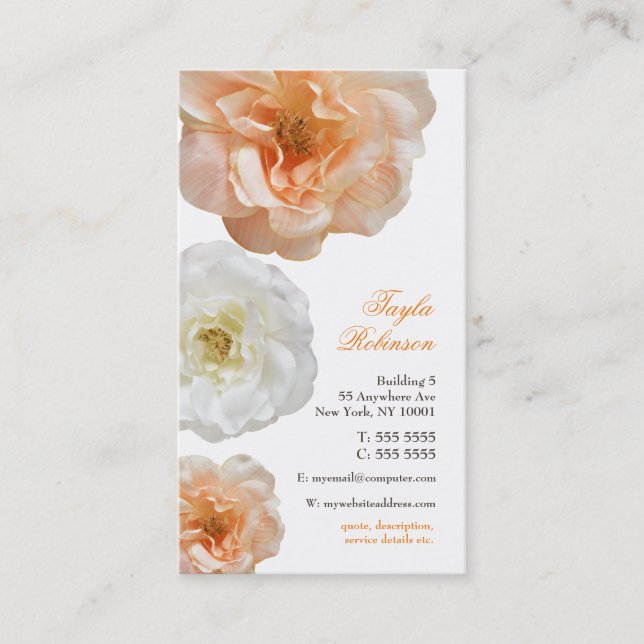Moderne Rose im Garten Personalisiert Profil Visitenkarte (Vorderseite)