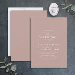 Moderne Rose Kalligrafie Einladung Hochzeit<br><div class="desc">Diese trendige, elegante und moderne, schlichte, minimalistisch staubige Rose und das weiße typografische Hochzeitsdesign mit der Funktion 'The Wedding Of' in moderner Kalligrafie und Serif-Text als Hauptmotiv, basiert auf unserem bestverkauften Brautparty laden. Die Rückseite der Karte weist eine staubige Rose-Textur auf. Kontaktieren Sie Designer für passende Produkte. Vielen Dank für...</div>