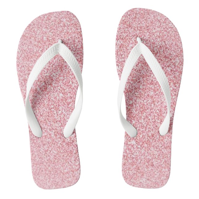 Moderne Rose mit eleganten Vorlagen - Gold Weiß Flip Flops (Fußbett)