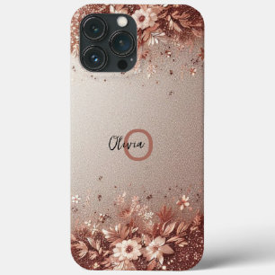 Moderne Rose mit Gold und Blumen10 Case-Mate iPhone Hülle