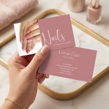 Moderne Rose Pink Schrift Foto Nagel Künstler Salo
