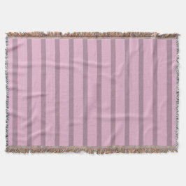 Moderne Rose Rosa und Mauve Streifen Decke