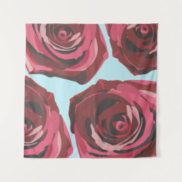 Moderne Rose Wandteppich