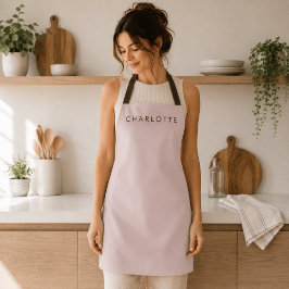 Moderne roséfarbene personalisierte Schürze