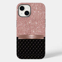Moderne Roségold Glitter Schwarz Luxus Individuell