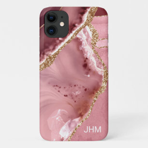 Moderne Rosen-Gold-Achat Case-Mate iPhone Hülle