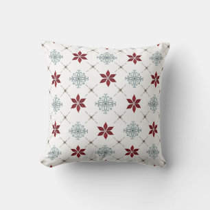 Moderne Rot Blau Einfache Schlichte Muster Kissen
