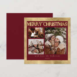 Moderne Rot & Imitats Gold | Foto Weihnachten