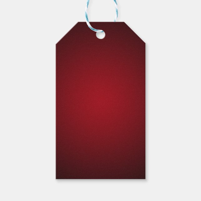 Moderne Rot-Schwarz Grainy Vignette Geschenkanhänger (Vorderseite)