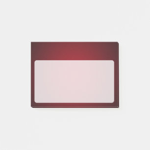 Moderne Rot-Schwarz Grainy Vignette Post-it Klebezettel