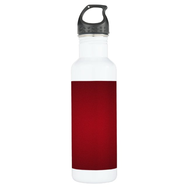 Moderne Rot-Schwarz Grainy Vignette Trinkflasche (Vorderseite)