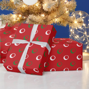 Moderne Rot-Weiß-Polka Punkte niedlich Weihnachten Geschenkpapier