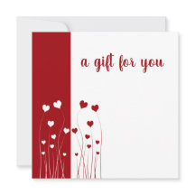 Moderne Rot-Weiß-Romantische Liebe Herz-Geschenkka