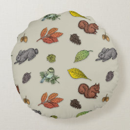 Moderne Rote Beerenvogel graue Verpackung Kissen