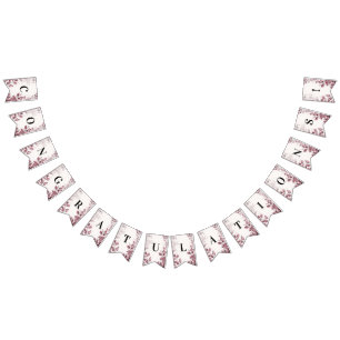 Moderne rote Blätter Jagdflagge Wimpelkette