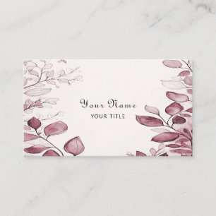 Moderne rote Blätter Visitenkarte