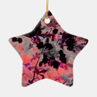 Moderne rote Blume asiatische Design Art Keramikornament