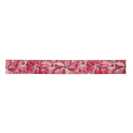 Moderne rote Blume Blumenmuster Satinband