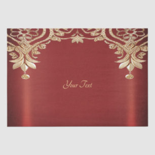 Moderne rote Blumen-Tissue-Papier mit Gold Seidenpapier
