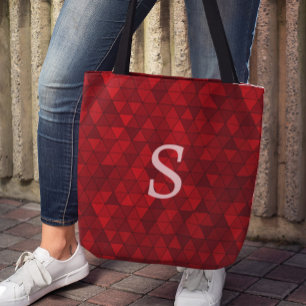 Moderne rote Dreiecke Geometrie Tasche