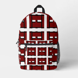 Moderne rote geometrische Kunst Rucksack | Top-Ver