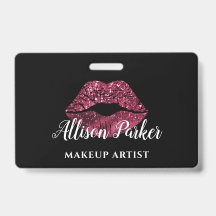 Moderne Rote Glitzer Lips Makeup Artist