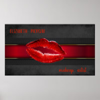 Moderne rote Lippen, Kiss, Makeup-Künstler