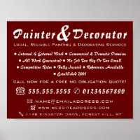 Moderne rote Malerei und Dekorator