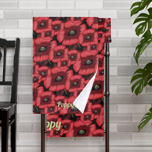 Moderne Rote Pfeffer Blumenbadehandtücher Badhandtuch Set