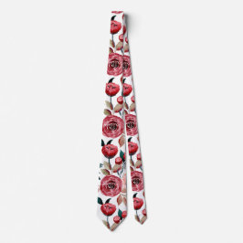 Moderne Rote Rose Blumenwetter Hochzeit Krawatte