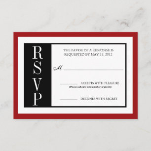 Moderne Rote Rose UAWG RSVP Karte