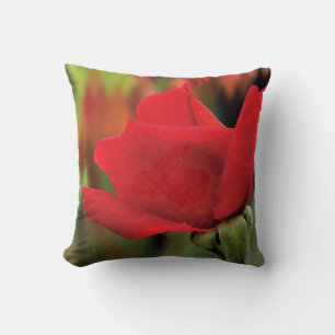 Moderne rote Rosen-Baumwoll-Wurfkissen Kissen