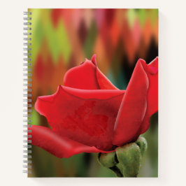 Moderne rote Rosen-Hochpoly-Hardcover-Journal Notizbuch