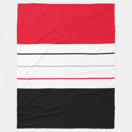 Moderne rote schwarze graue Streifen Fleecedecke