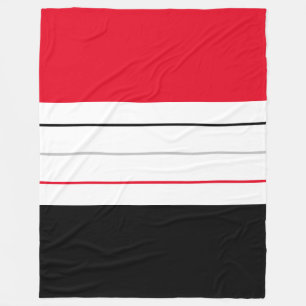 Moderne rote schwarze graue Streifen Fleecedecke
