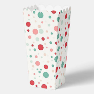 Moderne rote türkisfarbene Polka-Punkt-Chic Geschenkschachtel