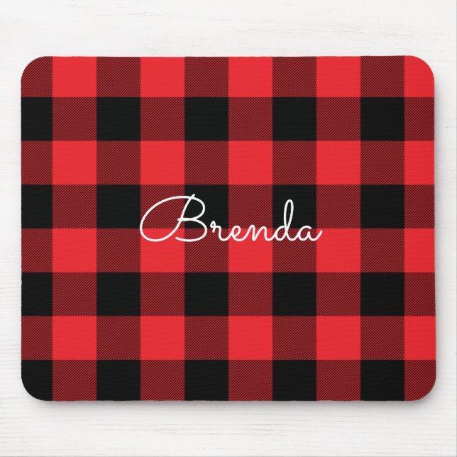 Moderne rote und schwarze Büffelkarosserie Mousepad (Vorne)