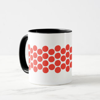 Moderne rote und schwarze kühne Polka-Punkte Tasse