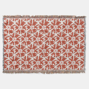 Moderne rote und weiße geometrische Schneeflocke Decke
