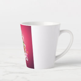 Moderne rote Weihnachtsgrafik Milchtasse