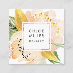 Moderne rougissent les cartes de visite carrés