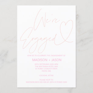 Moderne rougissent les invitations roses de partie