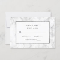 Moderne RSVP-Abschlusskarte für die Hochzeit von w