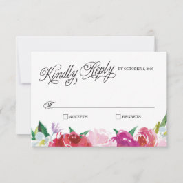 Moderne RSVP-Karte für Blumenwasser RSVP Karte