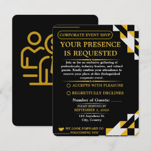 Moderne RSVP-Karte für Firmenveranstaltungen RSVP Karte