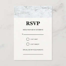 Moderne RSVP-Karte für Hochzeit in Marmor RSVP Karte