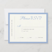 Moderne RSVP-Karte für Hochzeiten an der Grenze