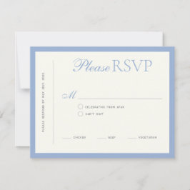 Moderne RSVP-Karte für Hochzeiten an der Grenze RSVP Karte